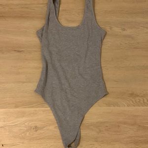 3 for $15 Grey scoop back bodysuit